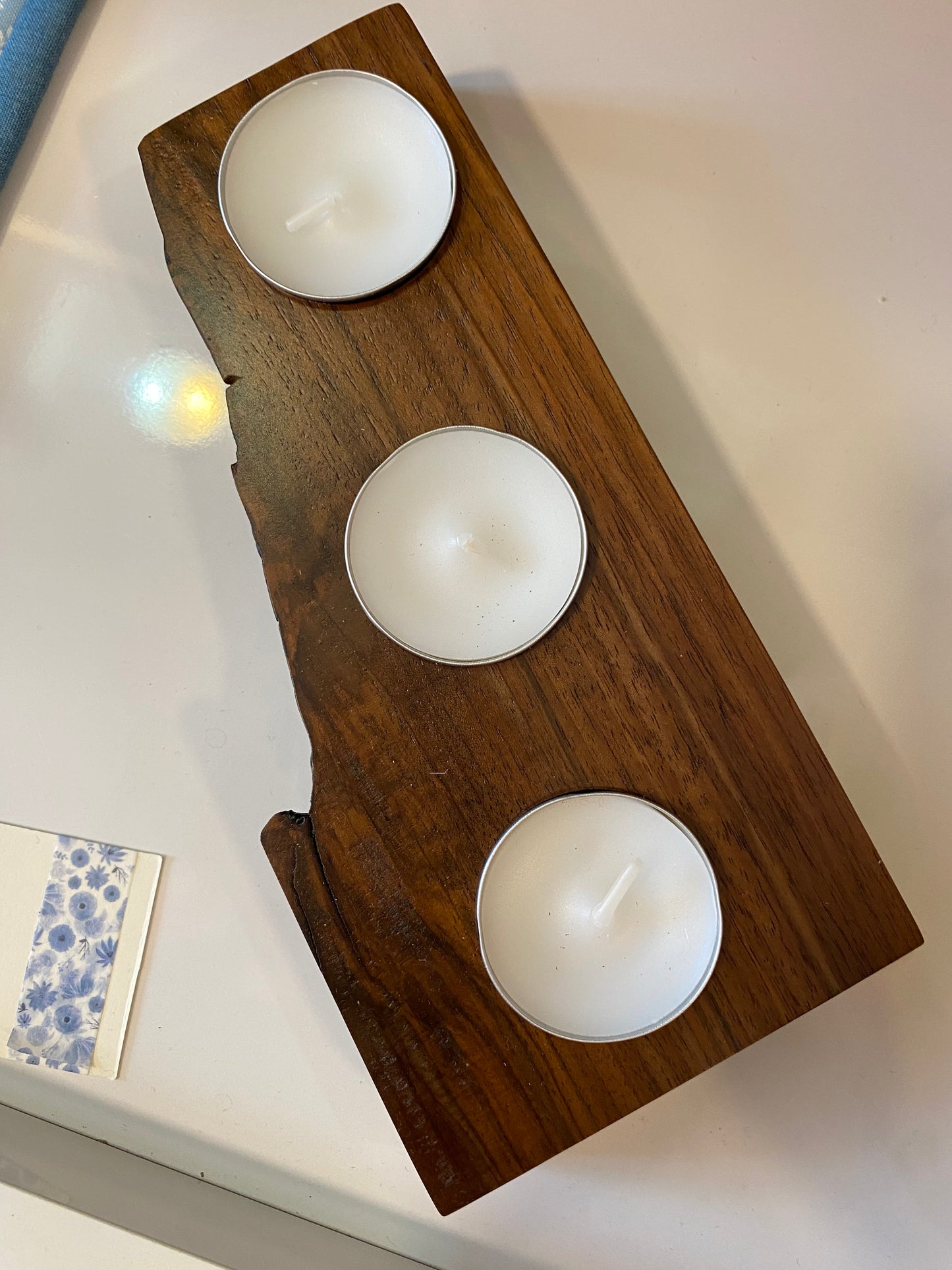 Wooden candle holders