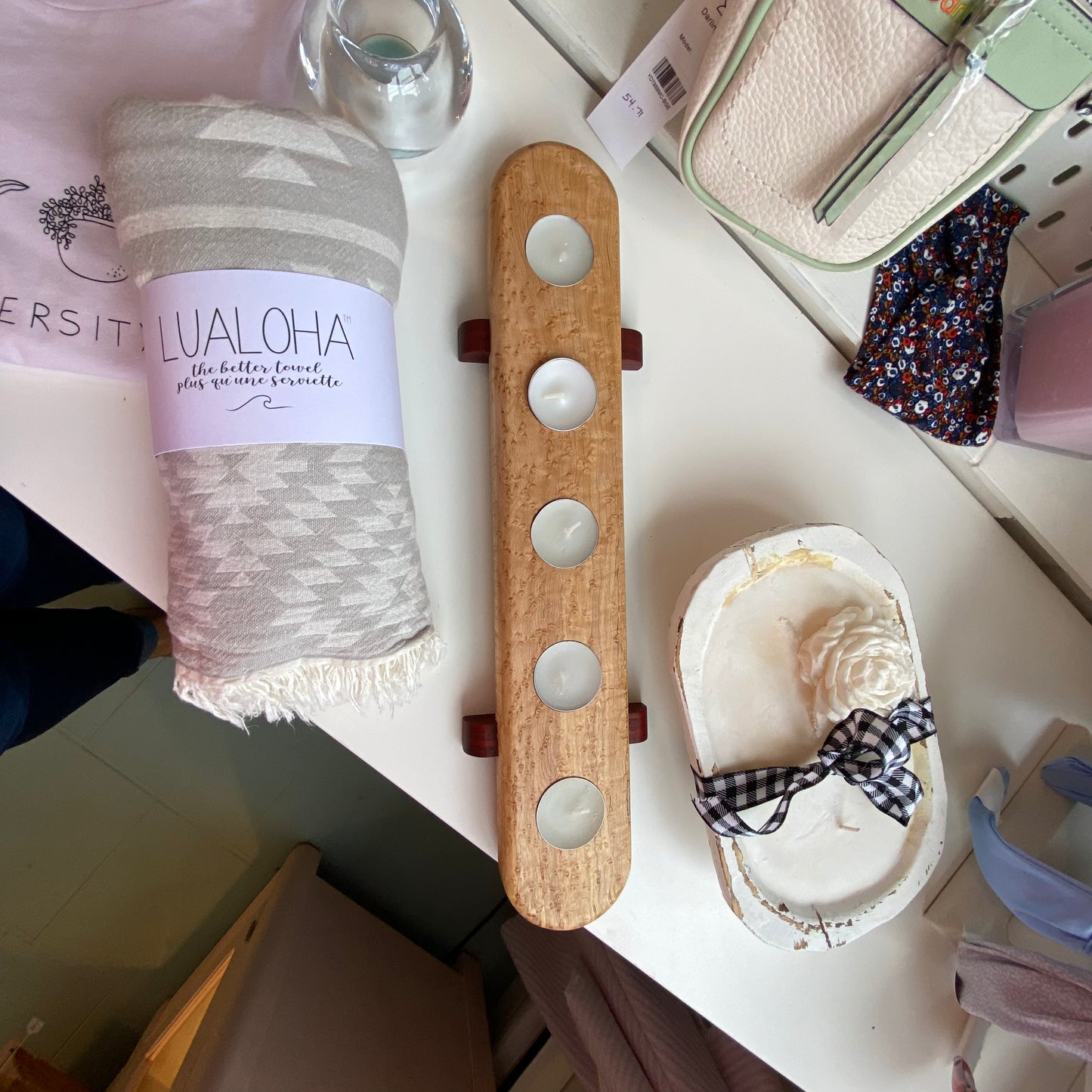 Wooden candle holders