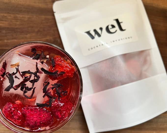 Wet Cocktail Infusions - Raspberry Hibiscus Alcohol Infusion Kit