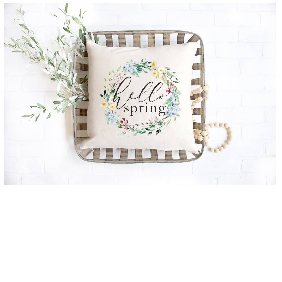 Montgomery Creek Designs - Hello Spring Floral Pillow Cover