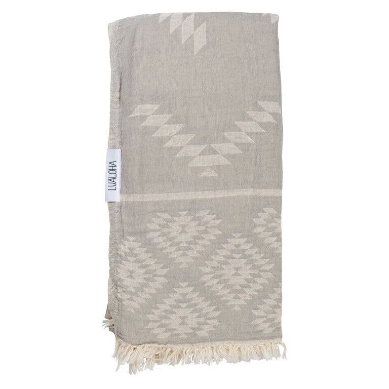 LUALOHA - Light Grey Luxury Towel