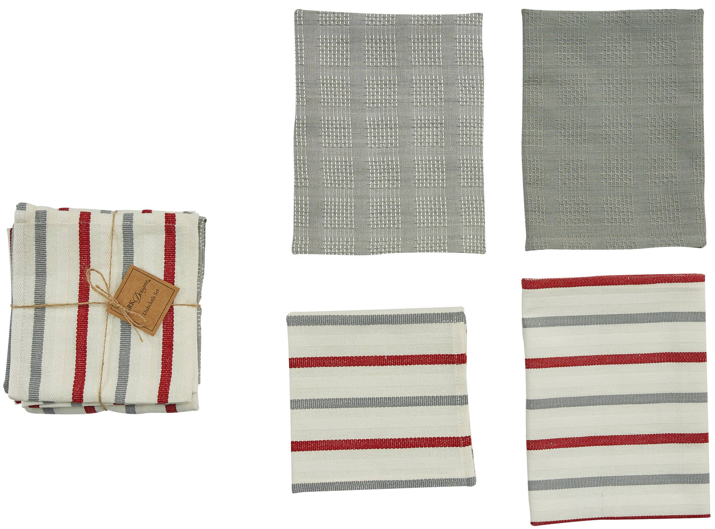 Farm Yard 3 Dishtowel and 1 Dishcloth Set