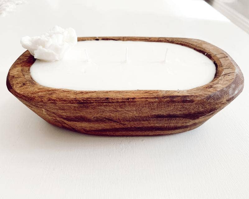 White Dough Bowl Soy Candle - 16 oz