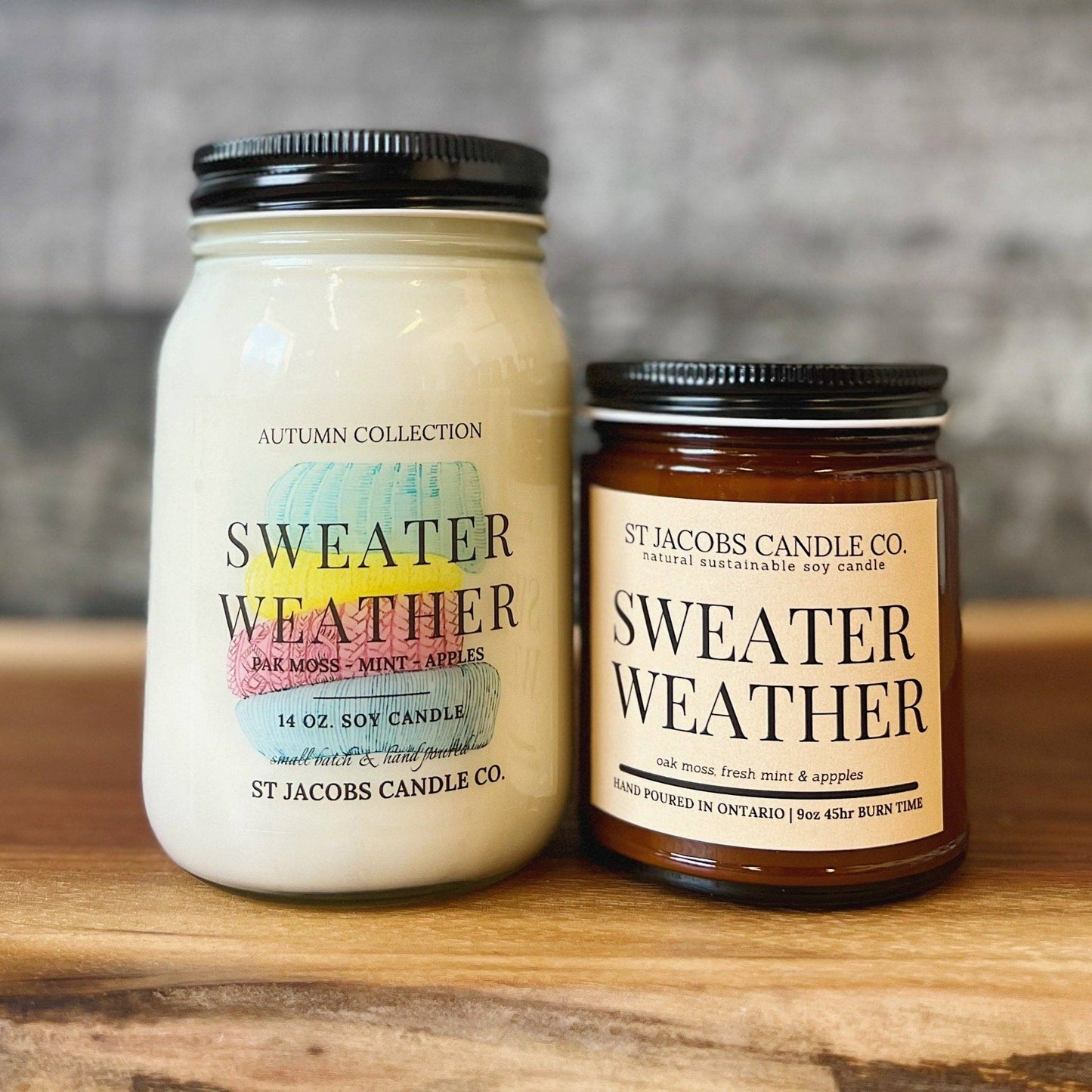 St Jacobs Candle Co. - SWEATER WEATHER 🍂 Autumn 2022 Soy Candle Collection