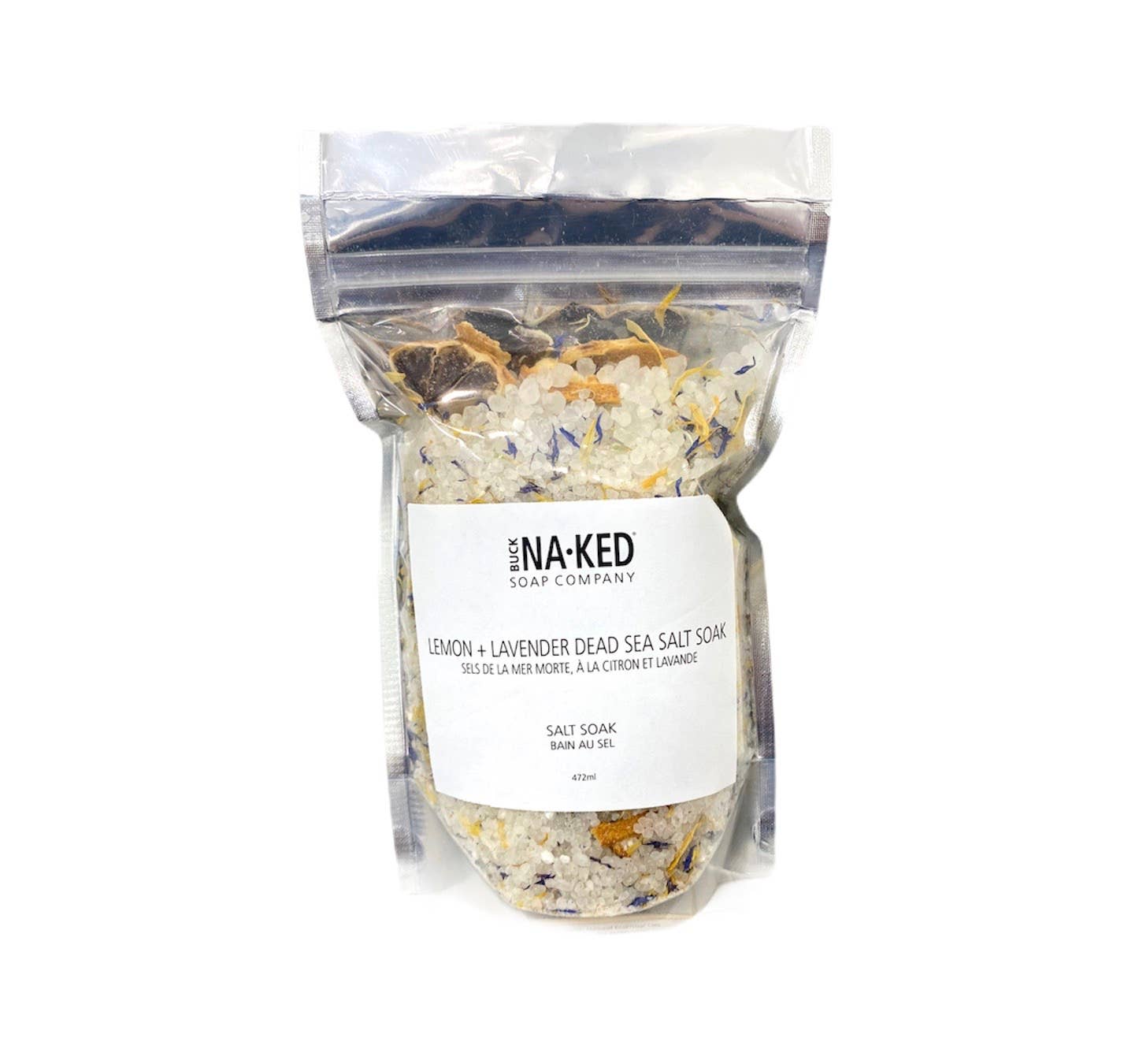 Buck Naked Soap Company - Lemon + Lavender Salt Soak - 472 ml/16 floz