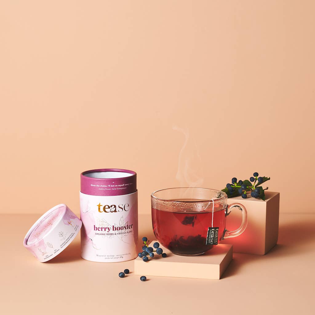 Tease - Berry Booster, Immunity Tea Blend | Compostable Pyramid Bags