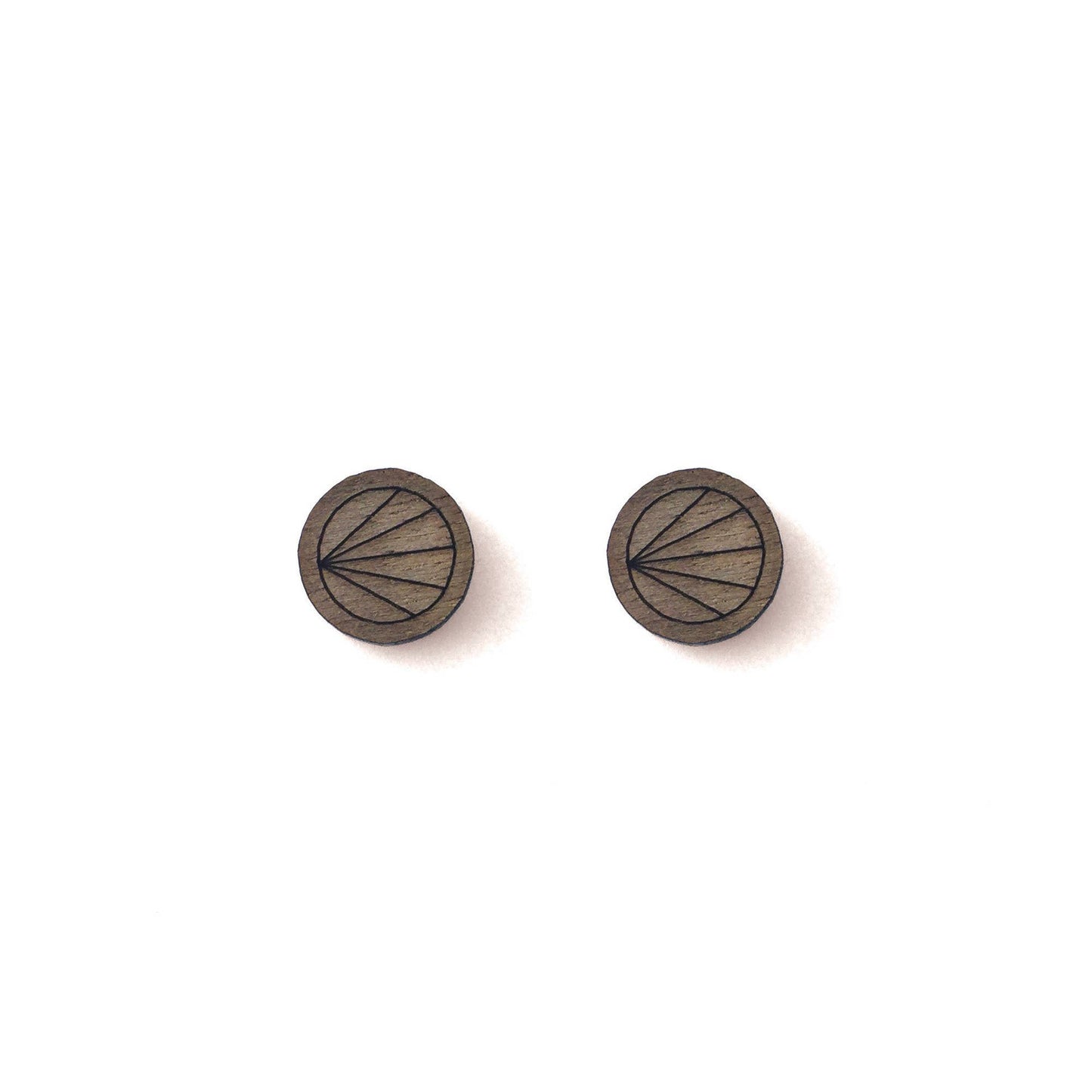 Cabin + Cub - Walnut Geometric Earrings - Circle