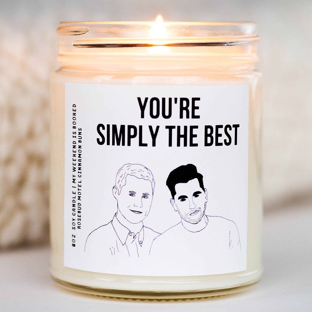 David and Patrick Candle - Schitt's Creek Inspired
