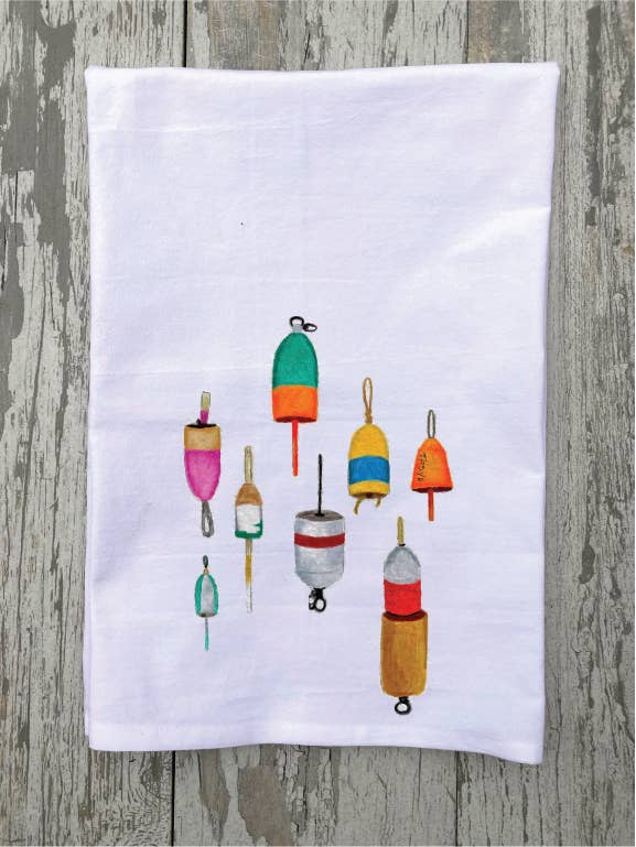Buoy Watercolor Kitchen Towel
