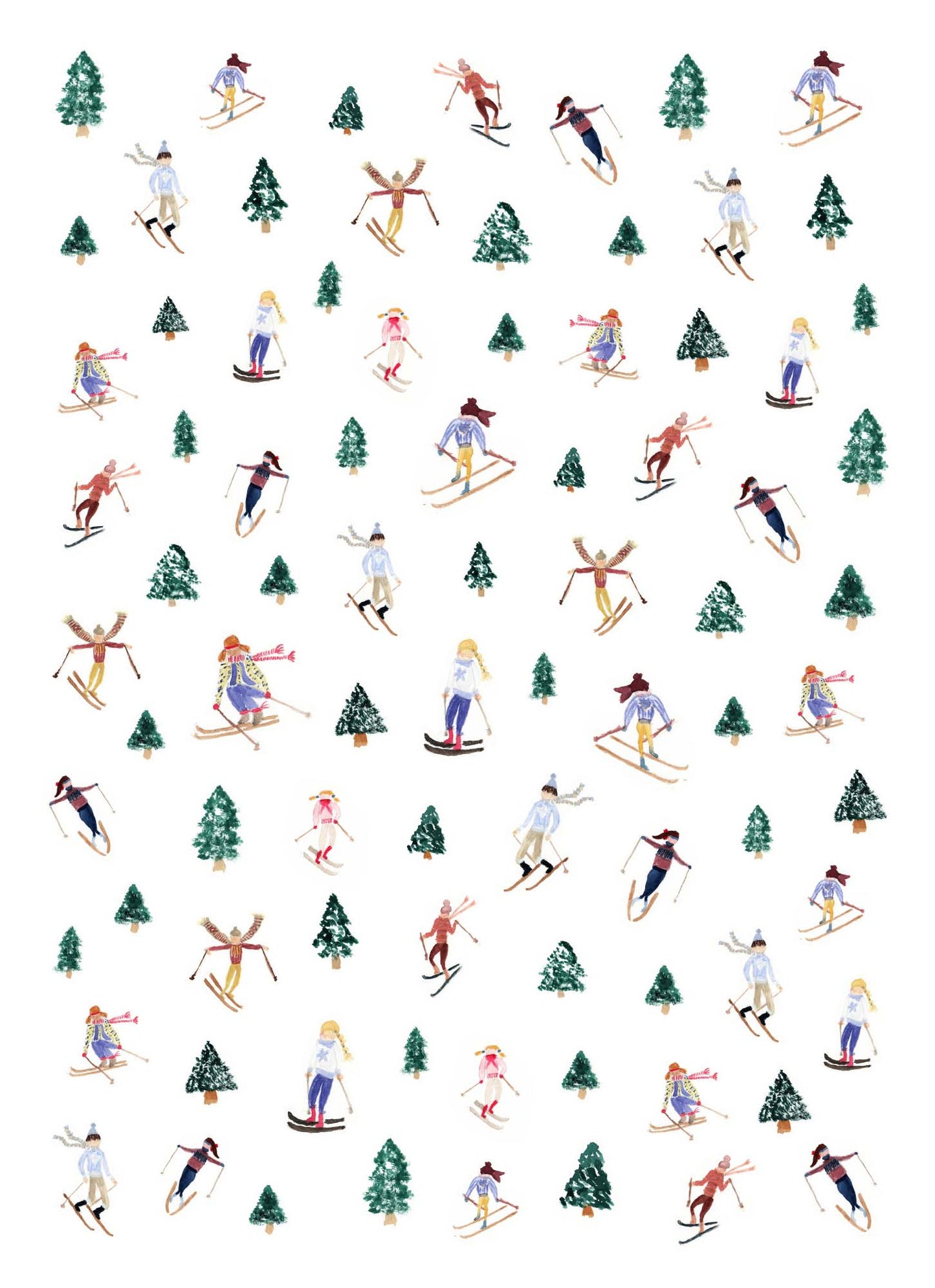Maison Lorrain - Les Skieurs - Linge De Maison / Kitchen Towel Skiers