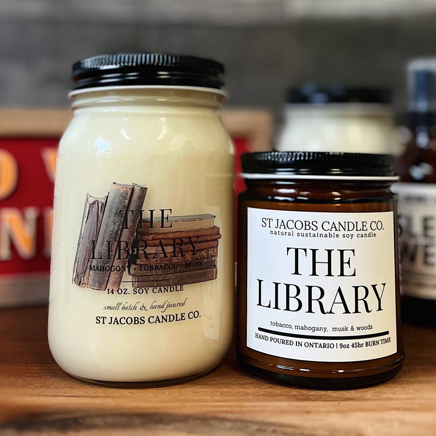 St Jacobs Candle Co. - "THE LIBRARY" Natural Soy Wax Candle