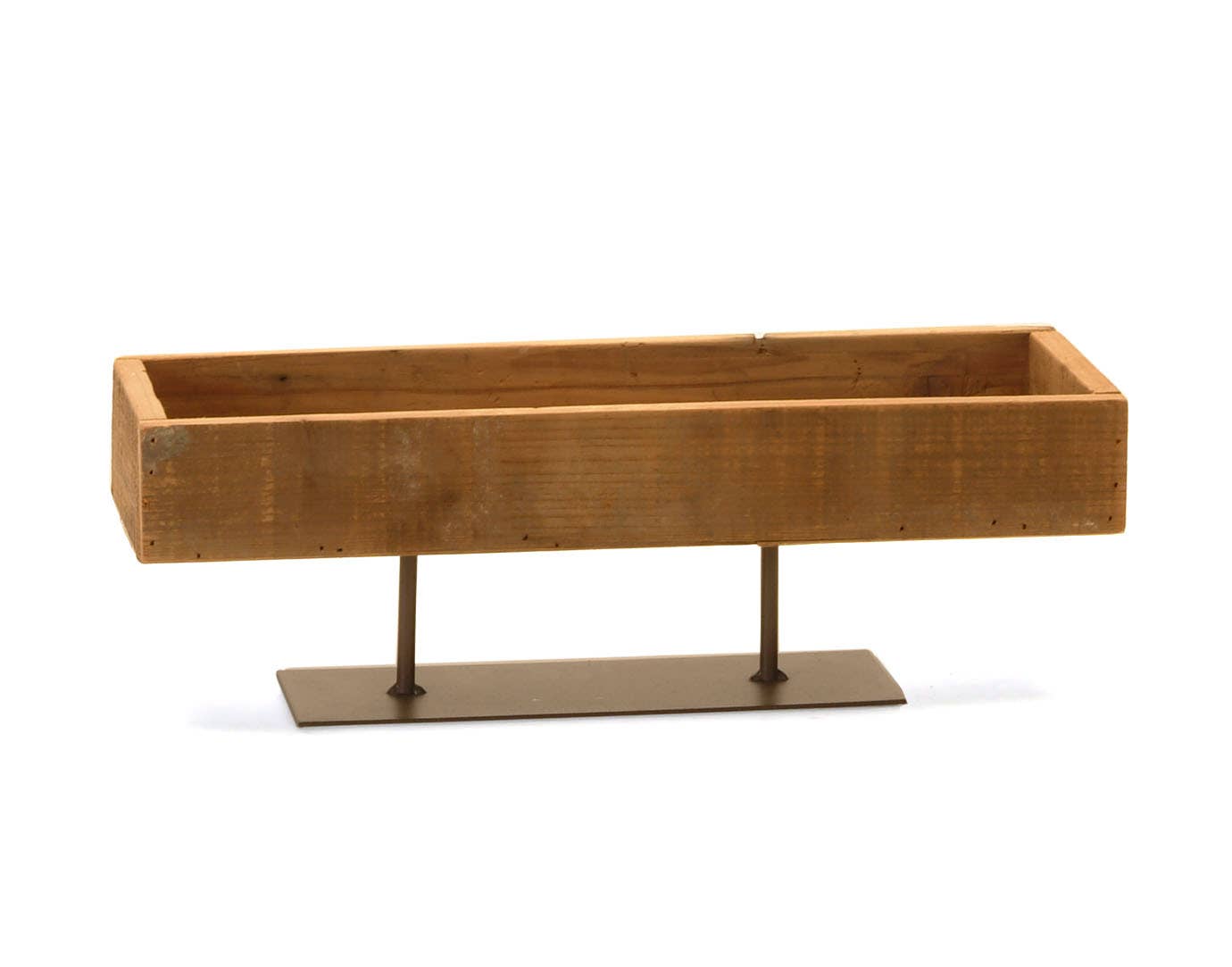 Bacon Basketware - RECT WOOD TRAY ON METAL STAND