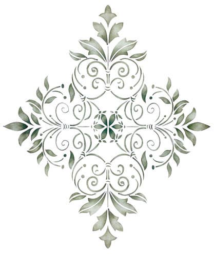 Large Decorative Diamond Wall Stencil
