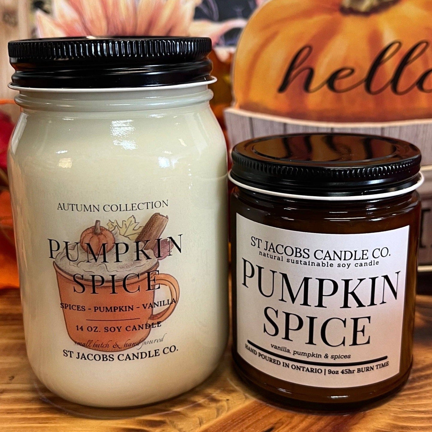 St Jacobs Candle Co. - Pumpkin Spice Natural Soy Candle 🍂 Fall 2023 Collection