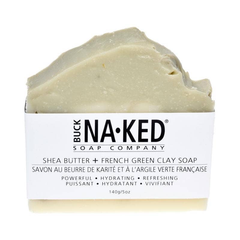 Buck Naked Soap Company - Shea Butter & French Green Clay Soap - 140g/5oz