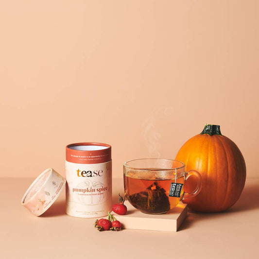Tease - Pumpkin Spice, Beauty Tea Blend | Compostable Pyramid Bags