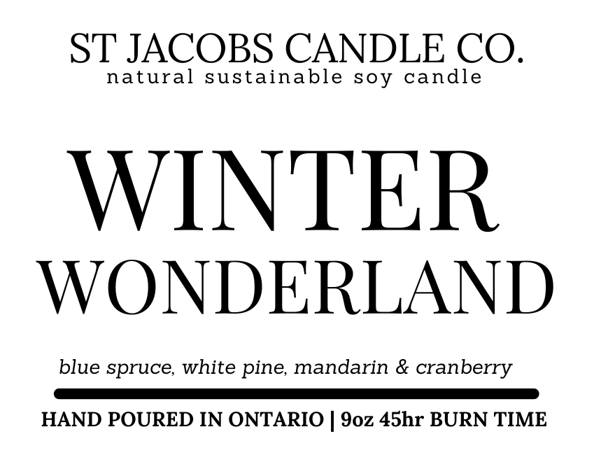 St Jacobs Candle Co. - WINTER WONDERLAND Soy Wax Candle