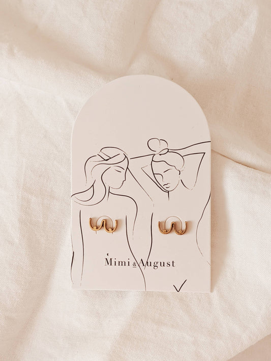 Mimi & August - Boobs- gold plated earrings