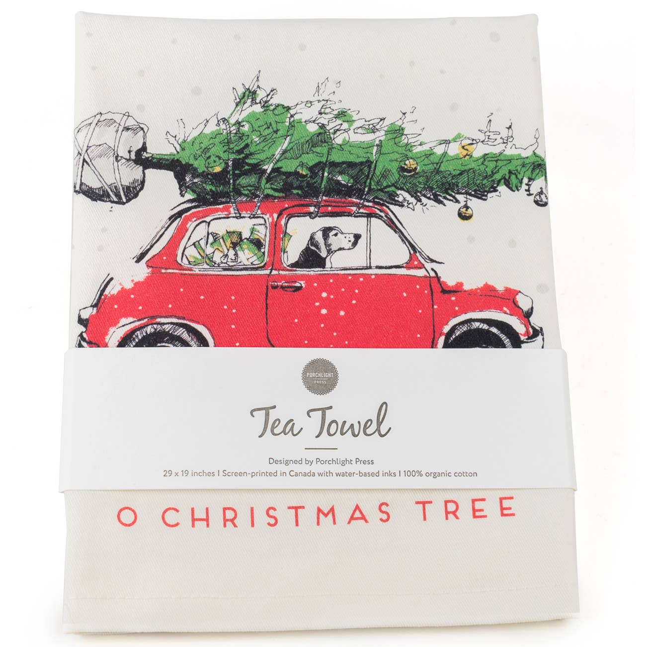 Porchlight Press Letterpress - Tea Towel_ Holiday_O Christmas Tree
