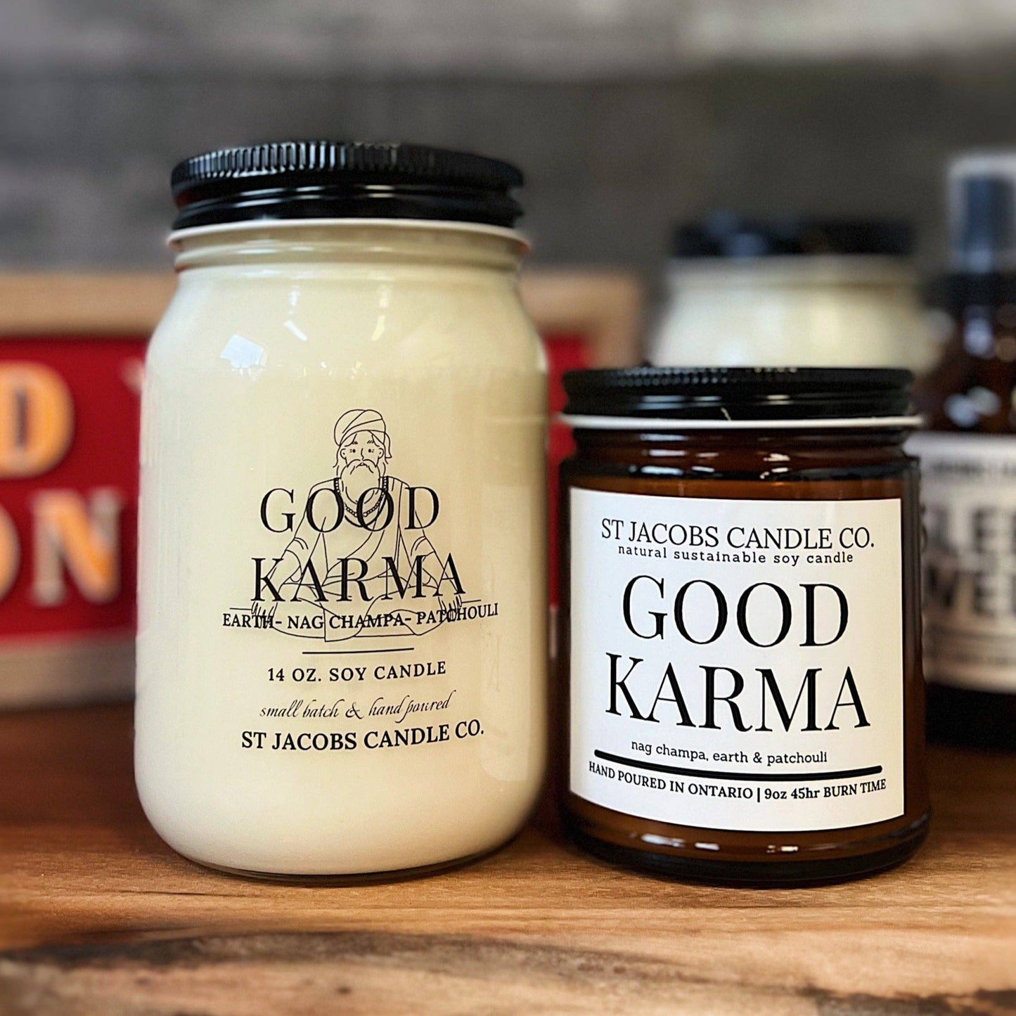 St Jacobs Candle Co. - "GOOD KARMA" Natural Soy Wax Candle