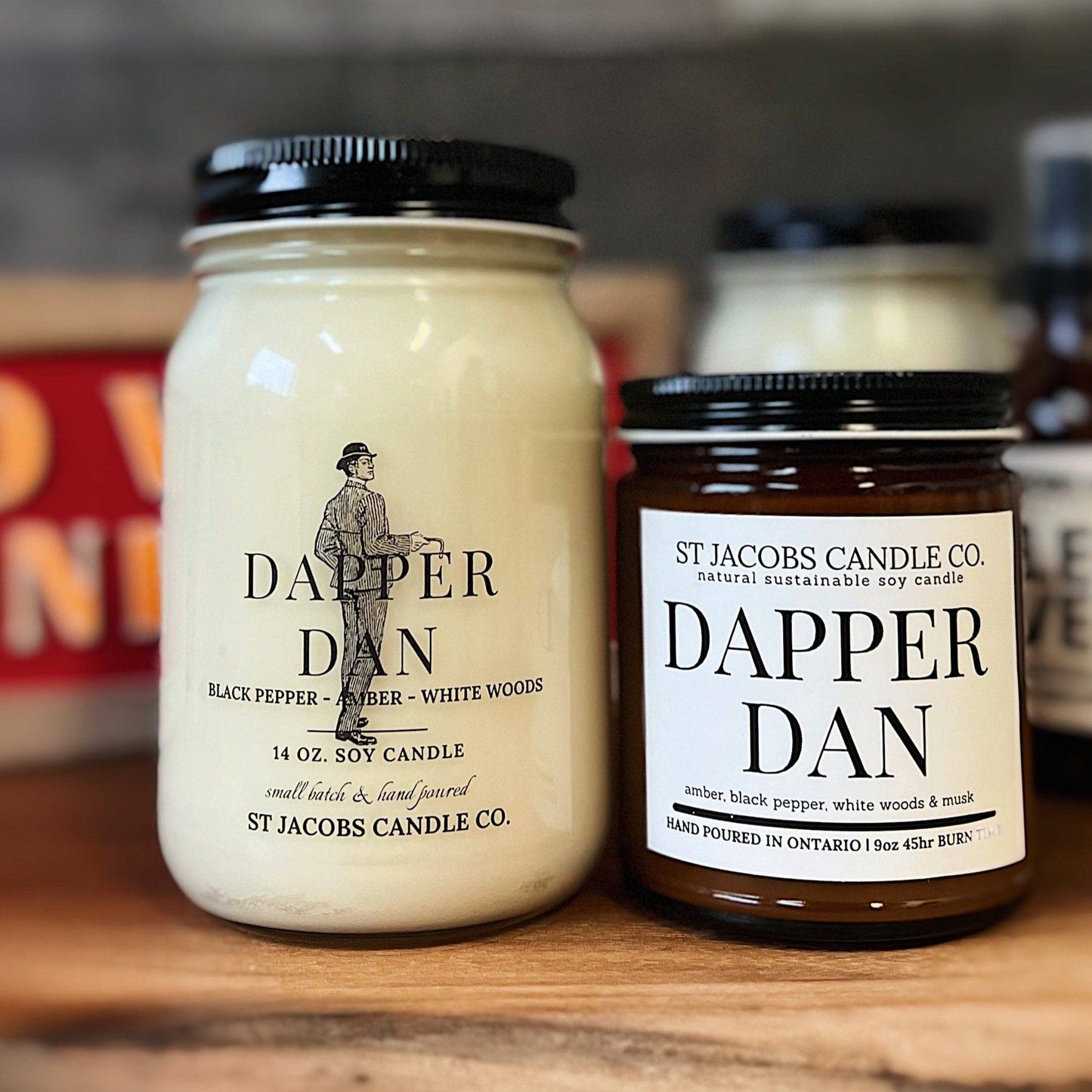 St Jacobs Candle Co. - "DAPPER DAN" Natural Soy Candle