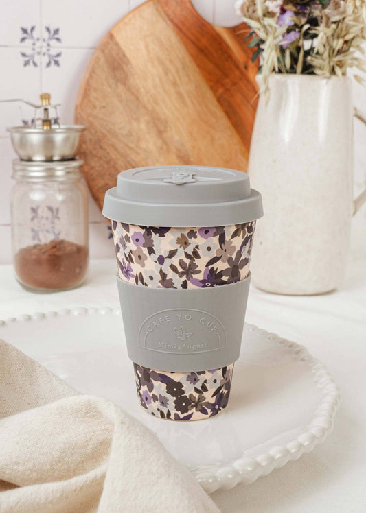 Mimi & August - Floral Bouquet Cafe Yo - Bamboo Reusable Cup