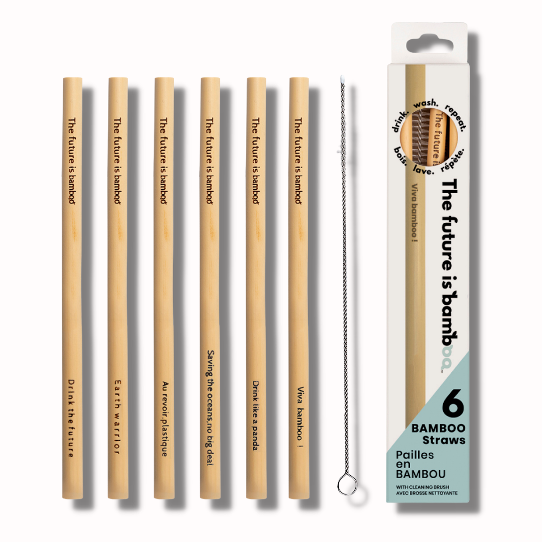 The future is bamboo - Bamboo Straws - Pack of 6