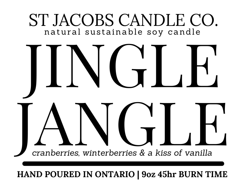 St Jacobs Candle Co. - JINGLE JANGLE - 🎅🦌Holiday Season 2022 ❄️☃️ Natural Soy